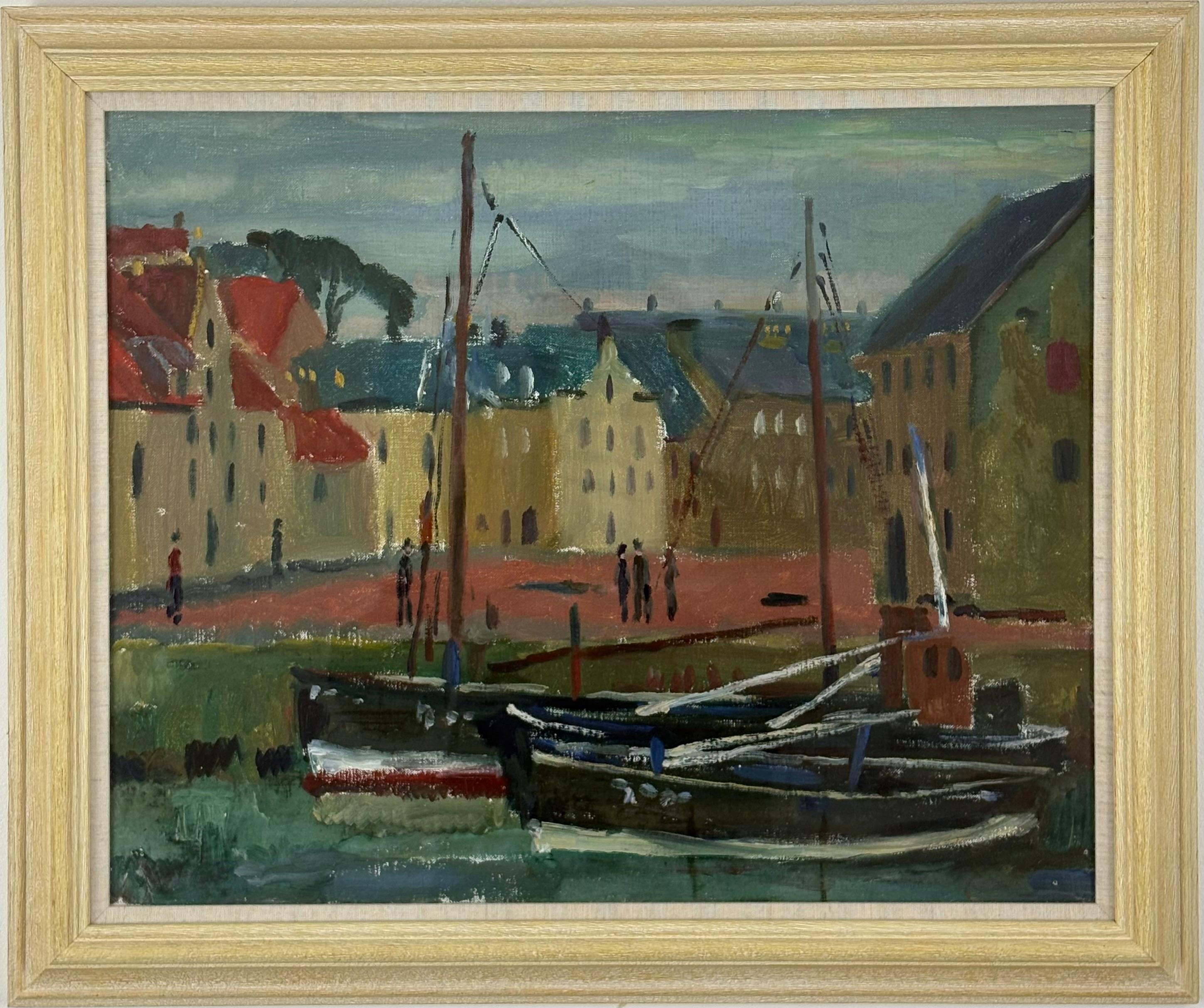 Vincent HENRY (1909-1968)  Britannique, Huile sur carton, milieu  20ème siècle Excellent état - En vente à Oxford, GB