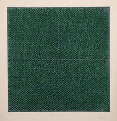 Tracking, Abstract Geometric Etching by Vincent Longo