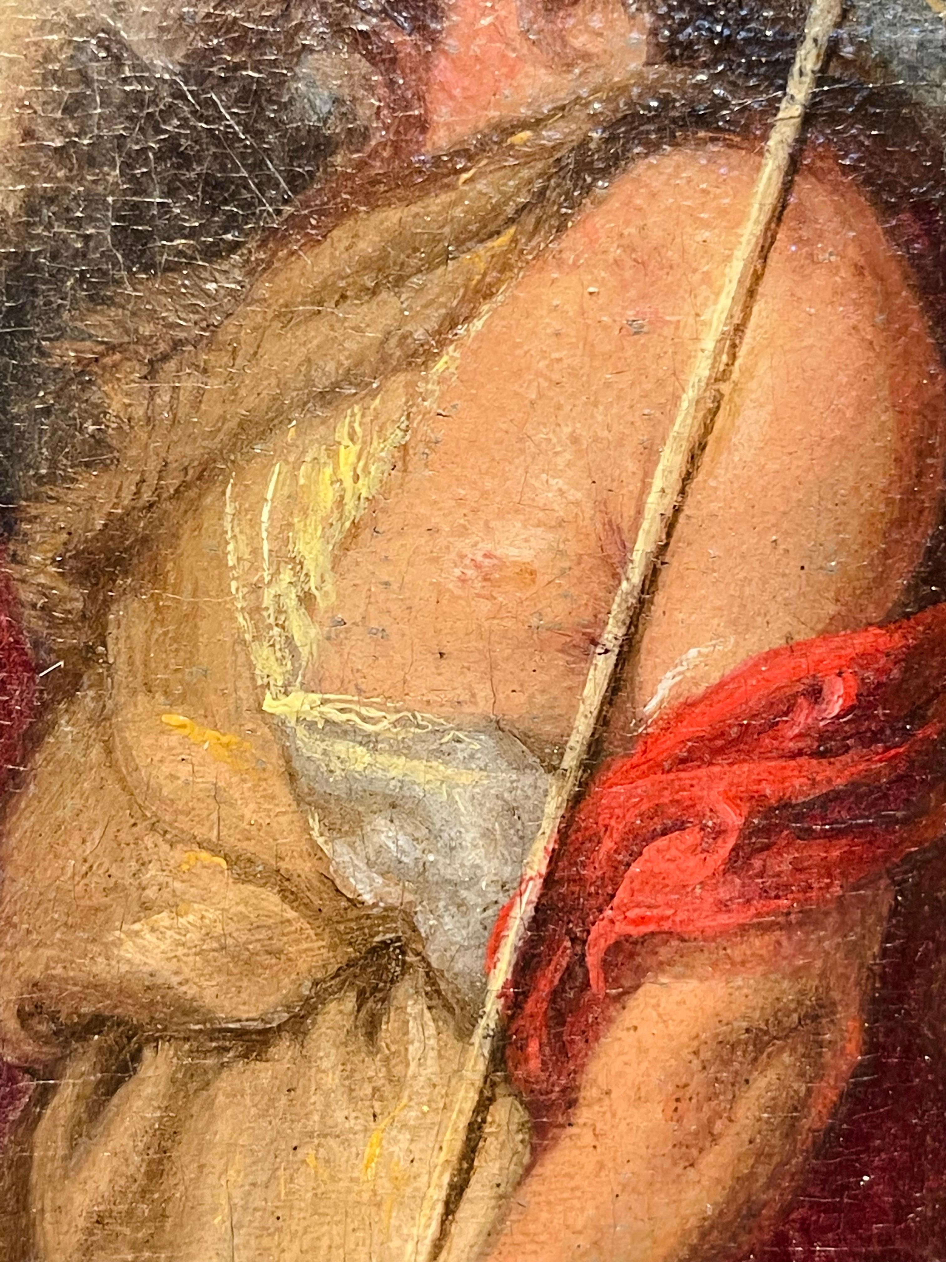 Flämisch-italienischer Altmeister des 17. Jahrhunderts – Die Tauche Christi – Religiös (Alte Meister), Painting, von Vincent Malo