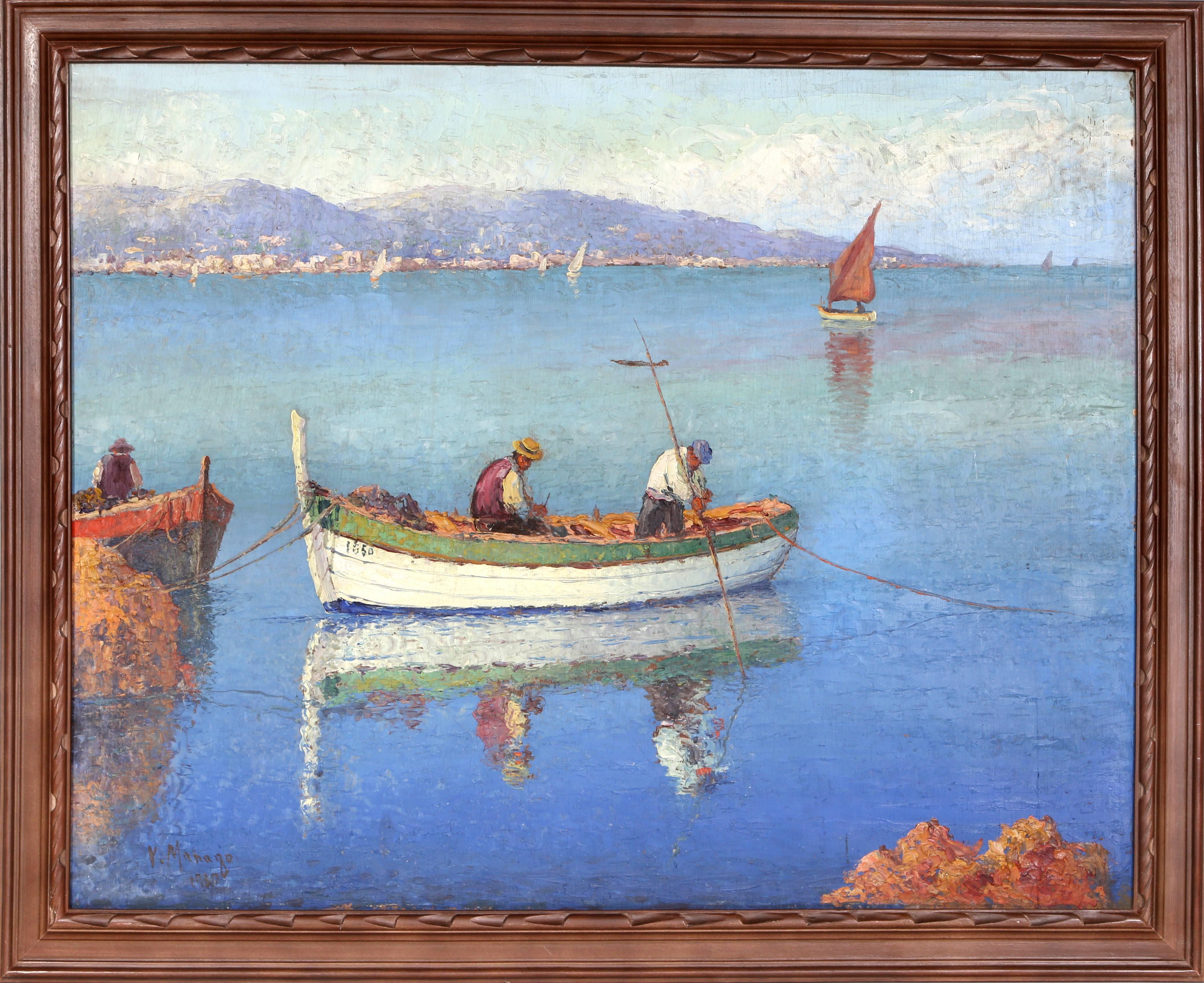 Landscape Painting di Vincent Manago - Due pescatori
