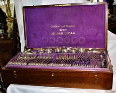 Vincent Mayer's Sohnes Austrian 800 Silver Flatware 151 Pieces Silverware