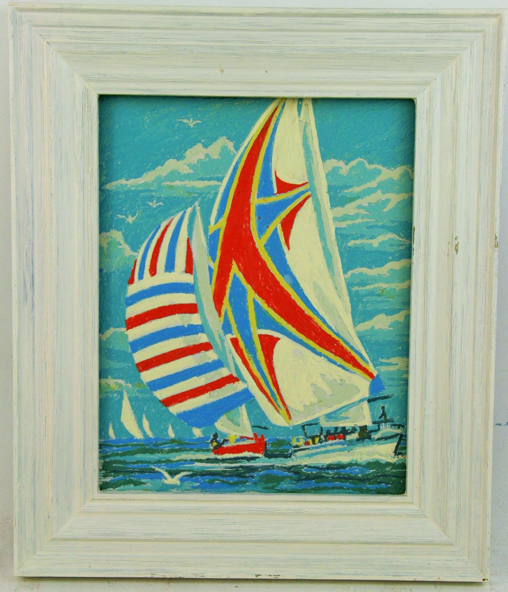 Vincent Montega Landscape Painting - Newport Sailing Regatta Landscape