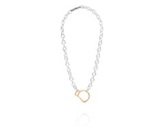 Vincent Peach Equestrian 14 Karat Yellow Gold Cheval Bit Chain Link Necklace