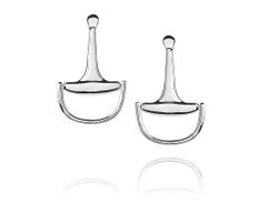 Vincent Peach Equestrian Gold Bit Hoop Earrings