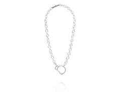 Vincent Peach Equestrian Sterling Silver Cheval Bit Chain Link Necklace