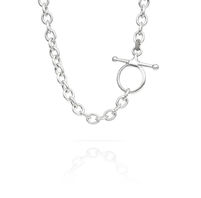 Part of the Vincent Peach Equestrian Collection, the Fulmer Bit Chain Necklace is a different take on our signature Fulmer Bit Necklace as seen in the photos. The Fulmer Bit Chain Necklace has a Sterling Silver Fulmer Bit Pendant on a Chunky, 17