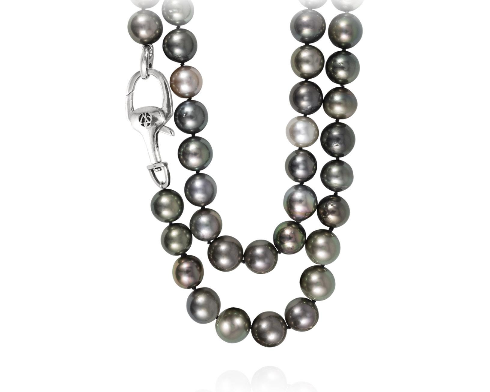 Part of the Vincent Peach Pearl Collection, the Equestrian Opera Necklace features 32