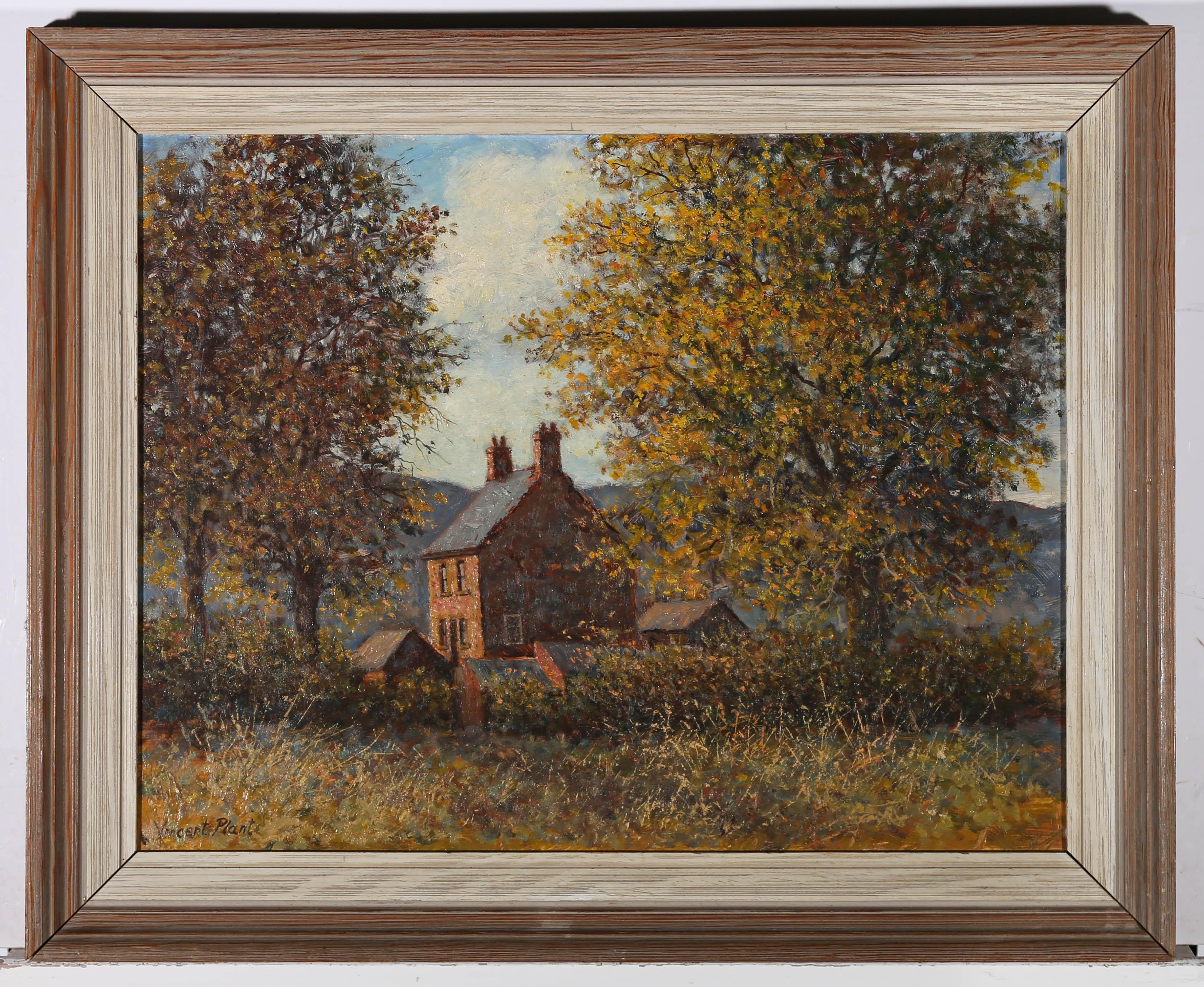 Vincent Plant (b.1900) - Signed Mid 20th Century Oil, The Red Brick Cottage 2