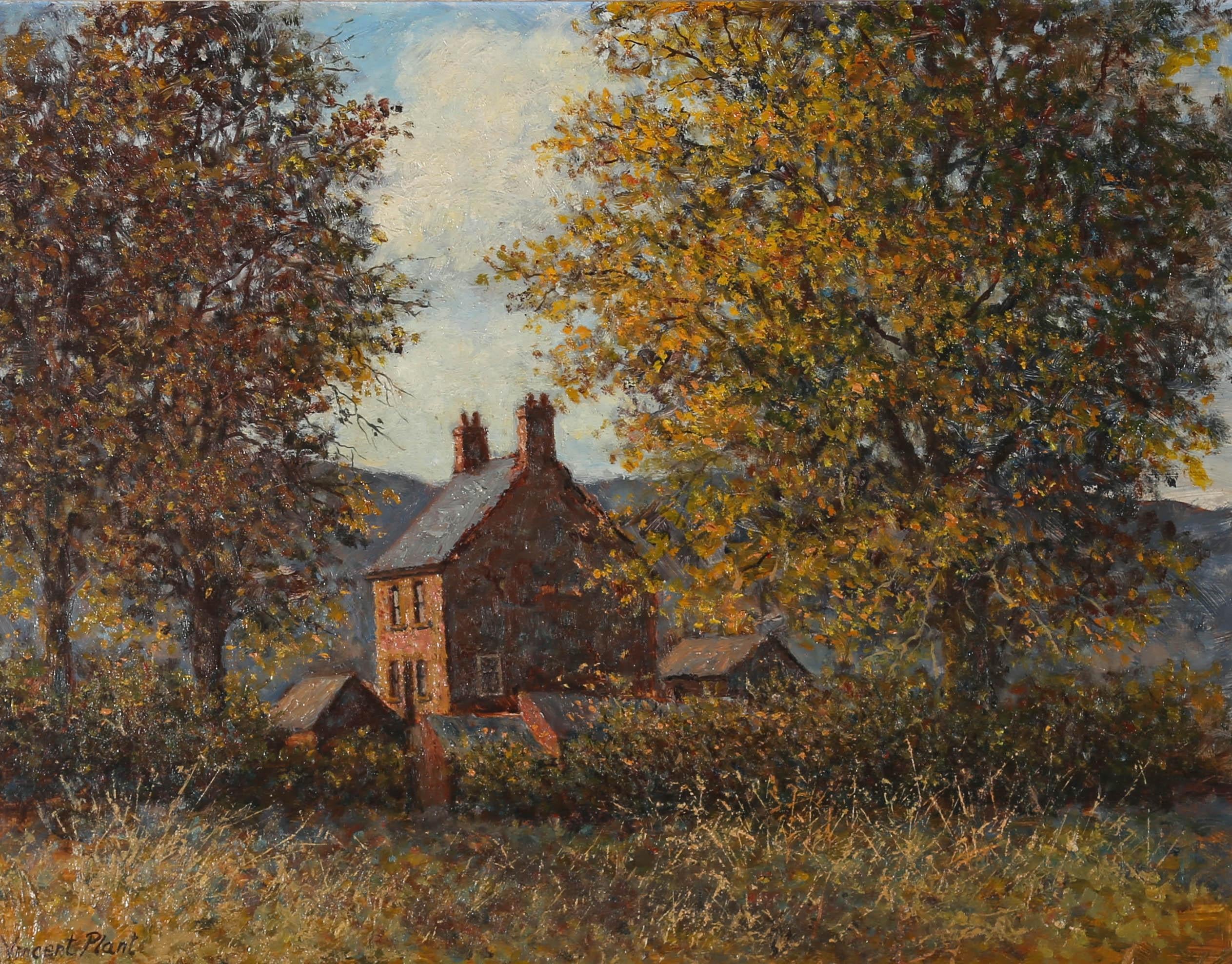 Vincent Plant (b.1900) - Signed Mid 20th Century Oil, The Red Brick Cottage 3