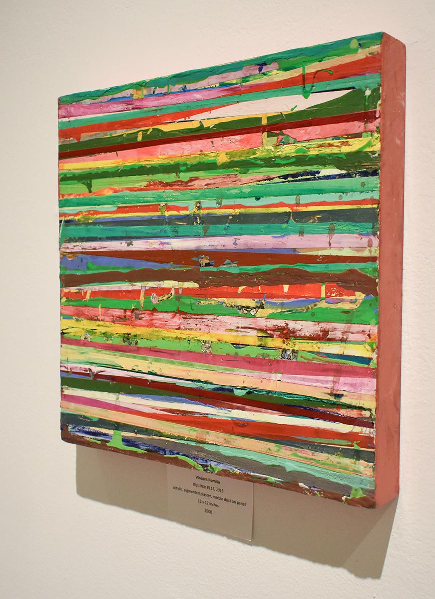 Big Little 115 (Mehrfarbiges, mehrlagiges, abstraktes, geometrisches Gemälde in Mischtechnik) (Abstrakt), Mixed Media Art, von Vincent Pomilio