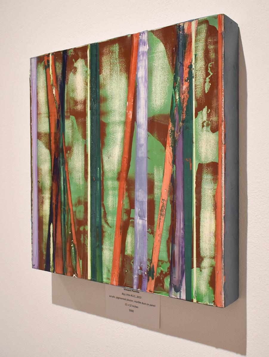 Big Little 121 (peinture abstraite géométrique multicolore en couches superposées sur supports mixtes) en vente 2