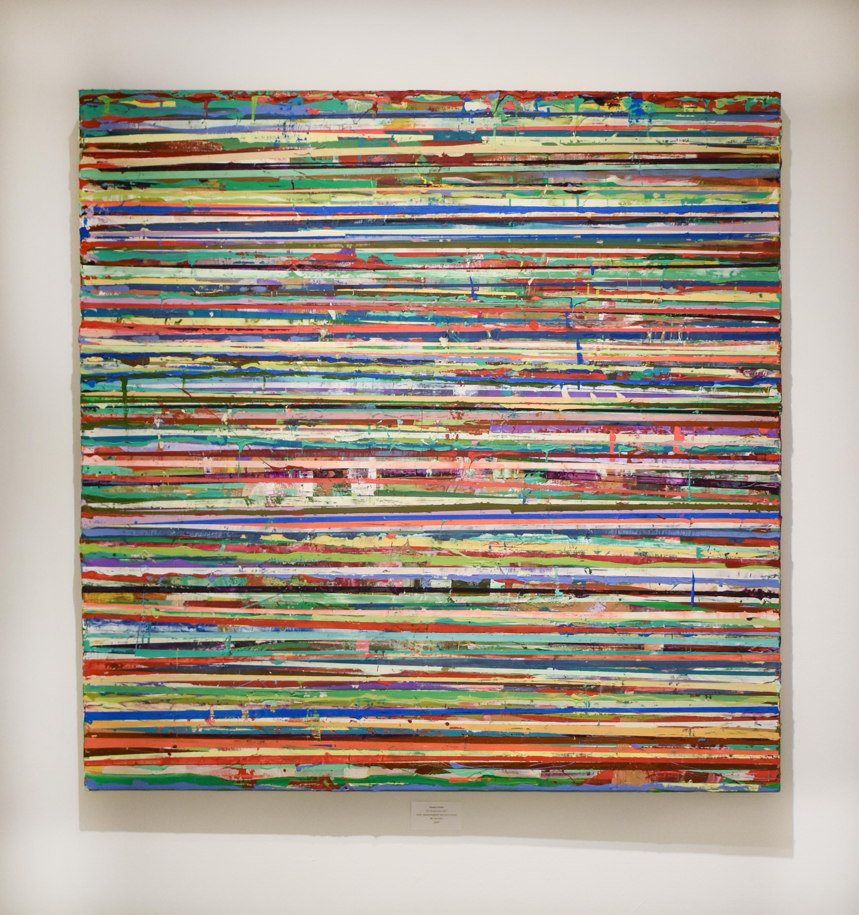 striped paintings on canvas