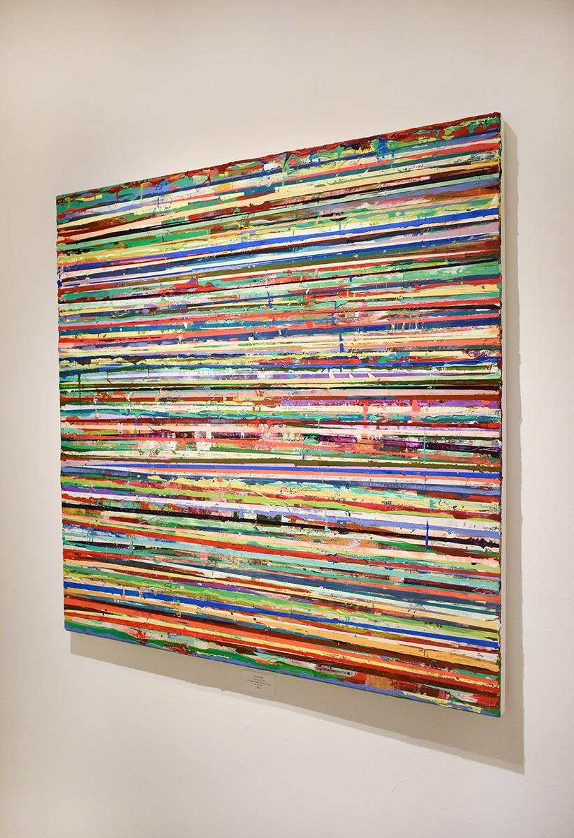 131 Horizon Lines (Striped Painting on Canvas, Bold Horizontal Bands of Color) 1