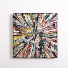 Blake's Star (Contemporary Cosmic Multi-Color Radial Abstract Geometric Square)