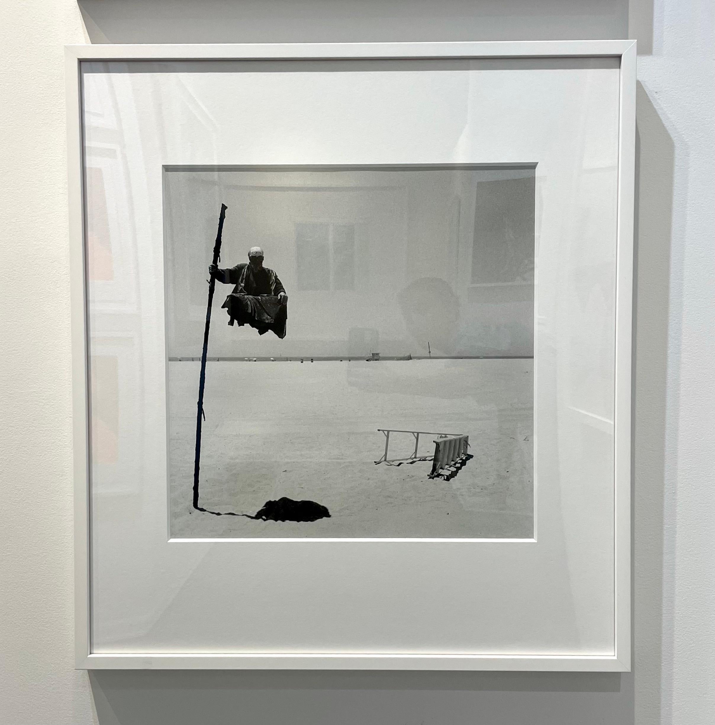 Nomad, Venice Beach, CA - Gray Black and White Photograph by Vincent Ricardel