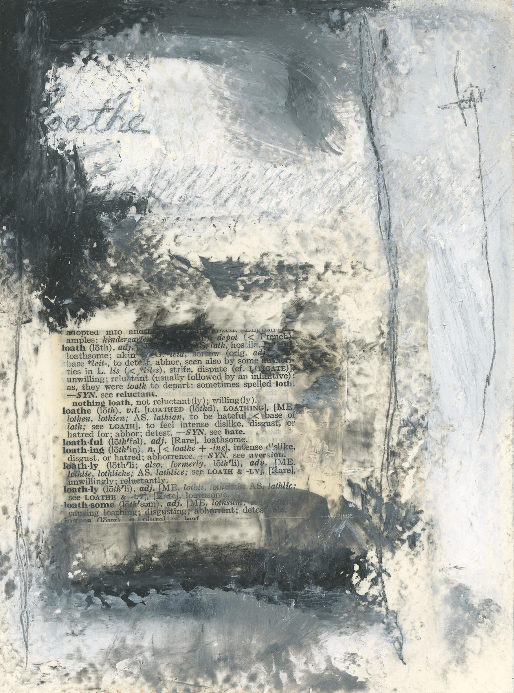 Vincent Salvati Abstract Drawing – Power Are My Words #2 Zeitgenössische Original-Mischtechnik-Gemälde auf Papier