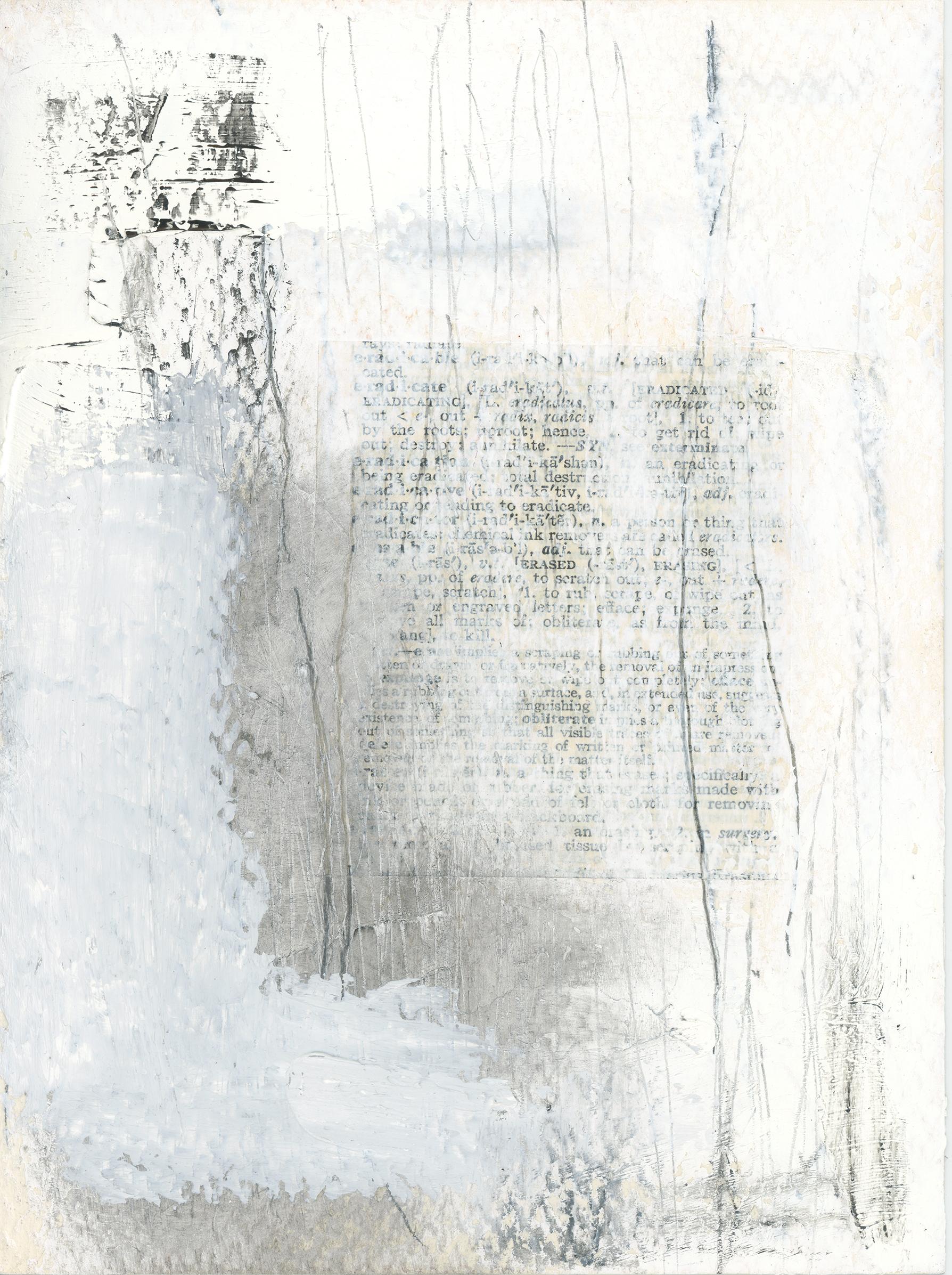Vincent Salvati Abstract Drawing – Power Are My Words #3 Zeitgenössische Original-Mischtechnik-Gemälde auf Papier