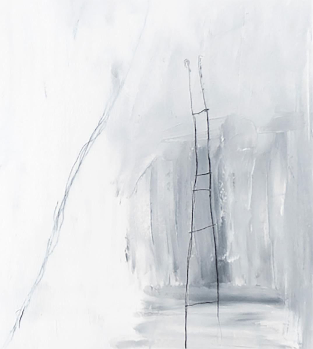 Mea Culpa #22 - Gray Abstract Painting by Vincent Salvati