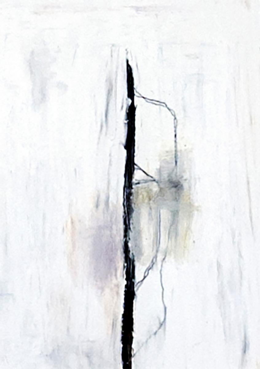 Mea Culpa #5 - Gray Abstract Painting by Vincent Salvati