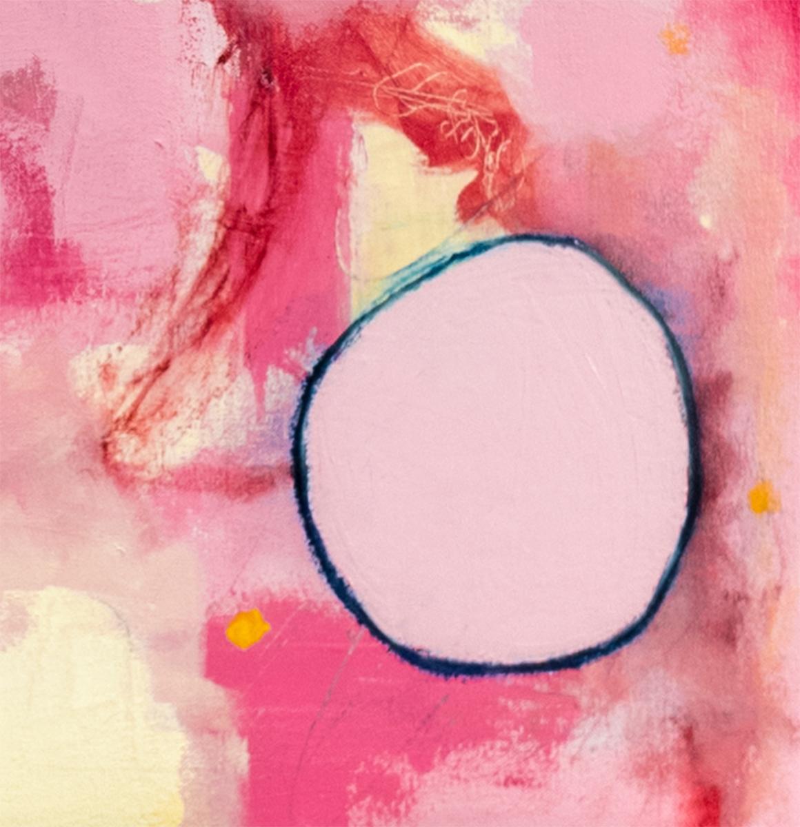 Spiel #5 Zeitgenössisches abstraktes Ölgemälde (Pink), Abstract Painting, von Vincent Salvati