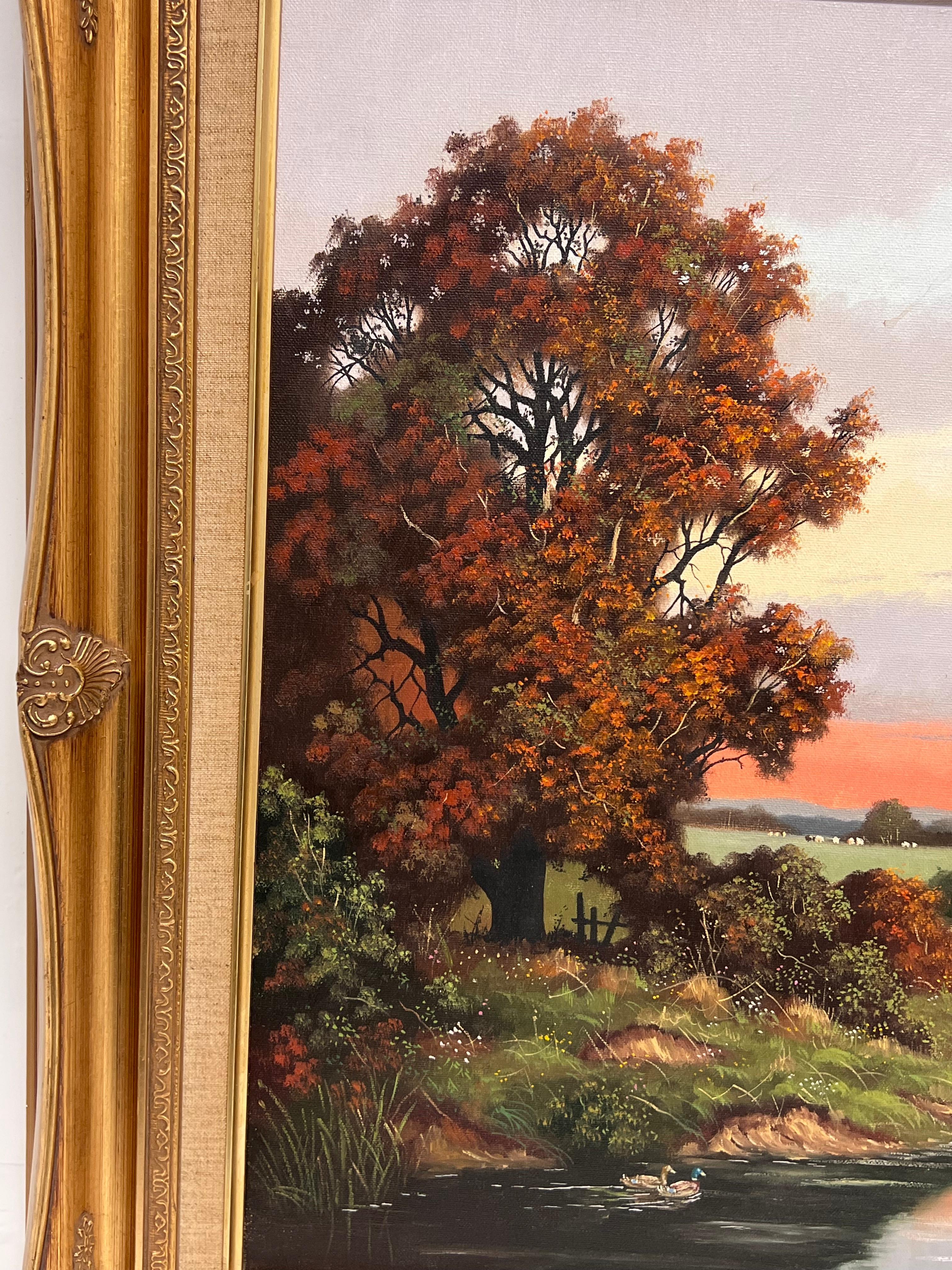 Vincent Selby (British, 1919-2005)
Sunset over the Derwent Valley
signed oil on canvas, framed
framed: 26 x 30 inches
canvas : 20 x 24 inches
Provenance: private collection, UK
Condition: very good condition

For more any more information please do