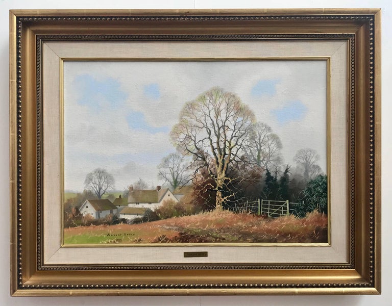 Traditional English Countryside Original Oil Painting British Landscape Artist For Sale 2