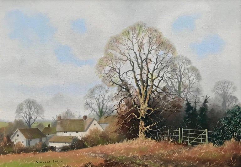 Traditional English Countryside Original Oil Painting British Landscape Artist For Sale 1