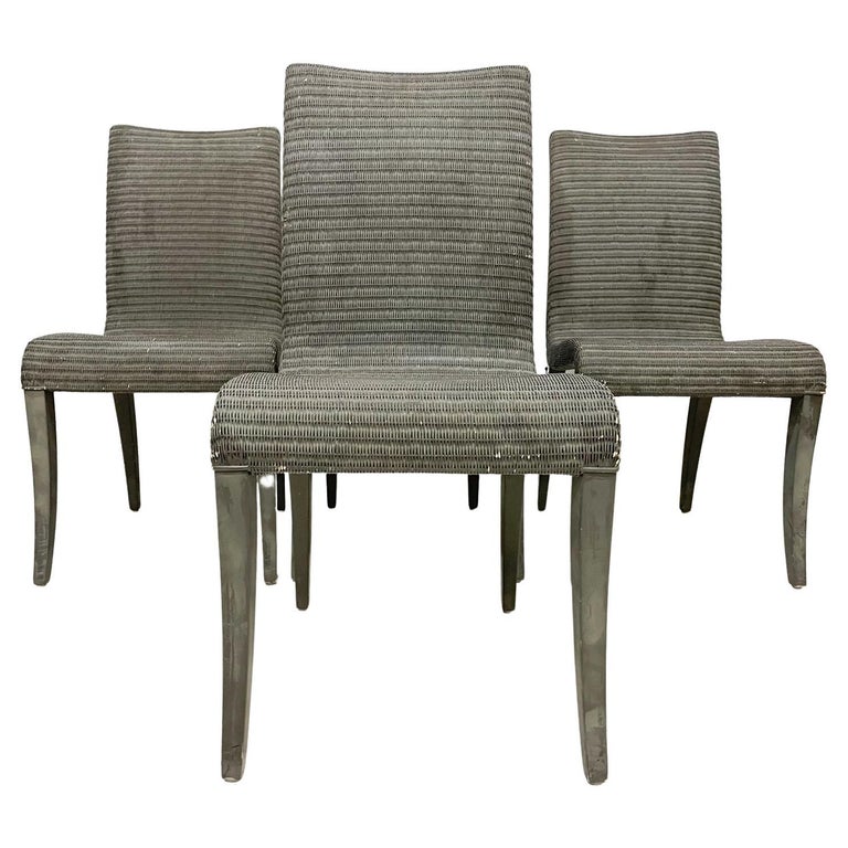 Vincent Sheppard Set of Four Woven Dining Chairs Janus et Cie