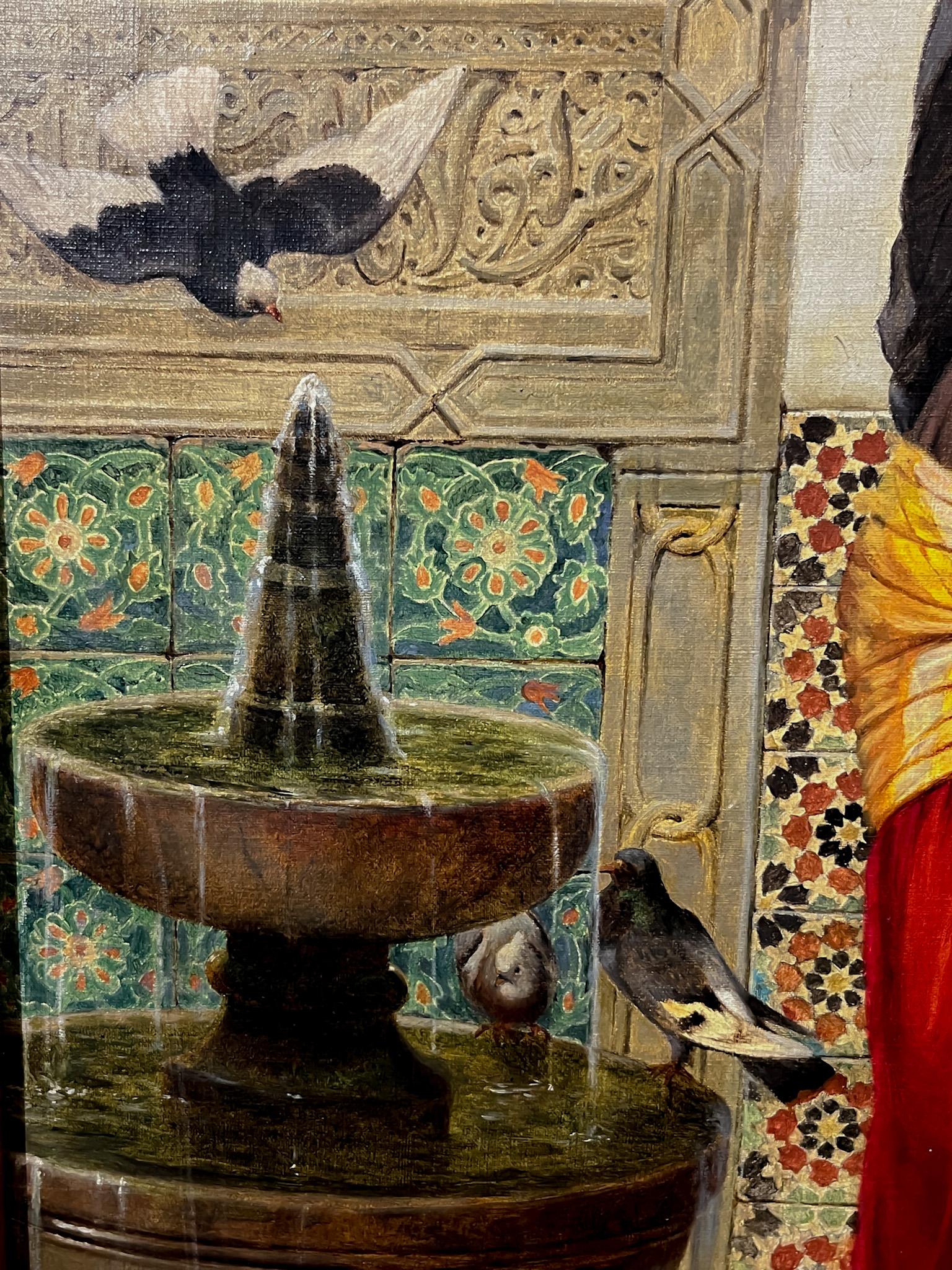 Peinture à l'huile d'une femme de garde orientaliste par Vincent Stiepevich en vente 7