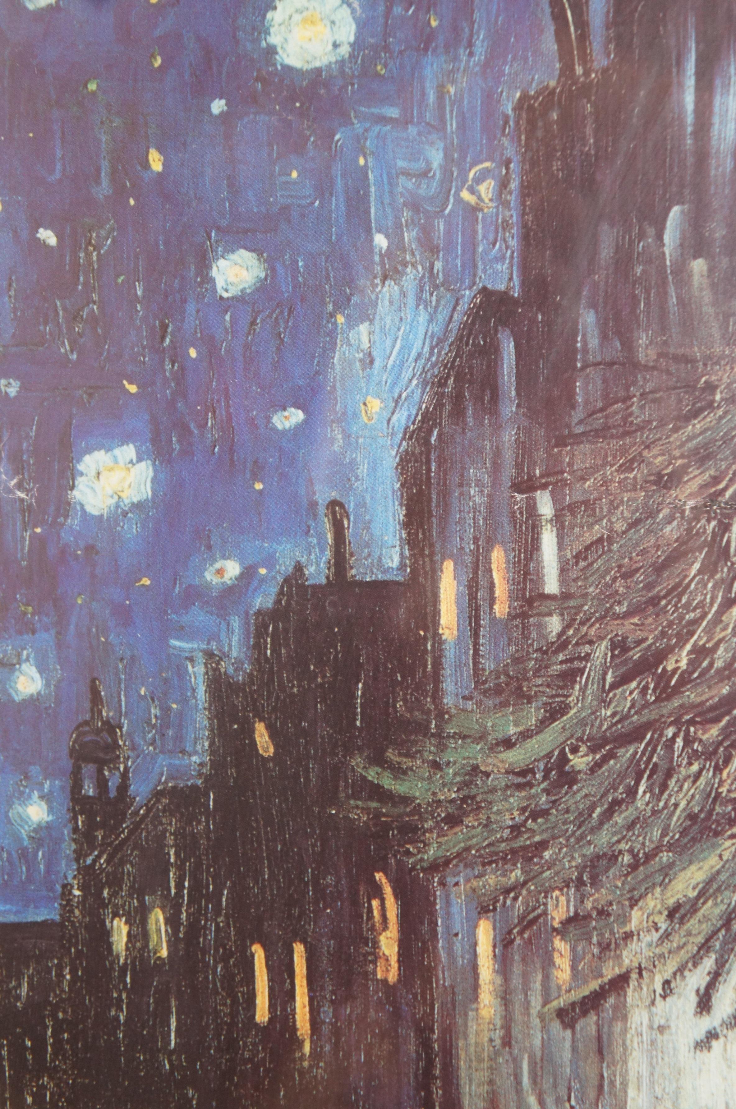 Vincent van Gogh Cafe Terrasse bei Nacht Stadtbild Lithographie drucken 29