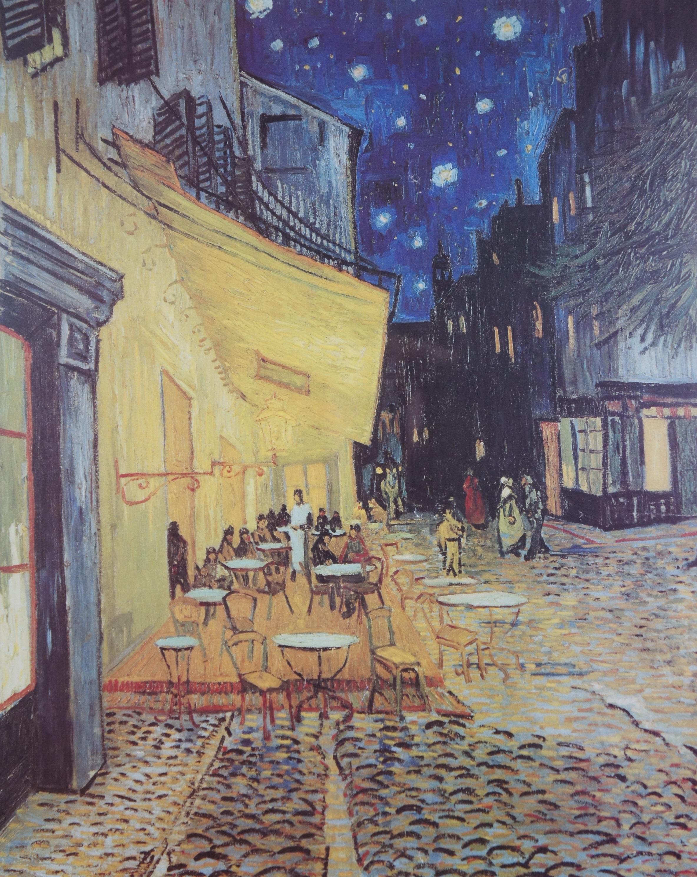 Vincent Van Gogh Cafe Terrace at Night Cityscape Lithograph Print 29