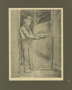 Vincent van Gogh – Man Sifting Grain – 1928 Portfolio Print from Dutch Period