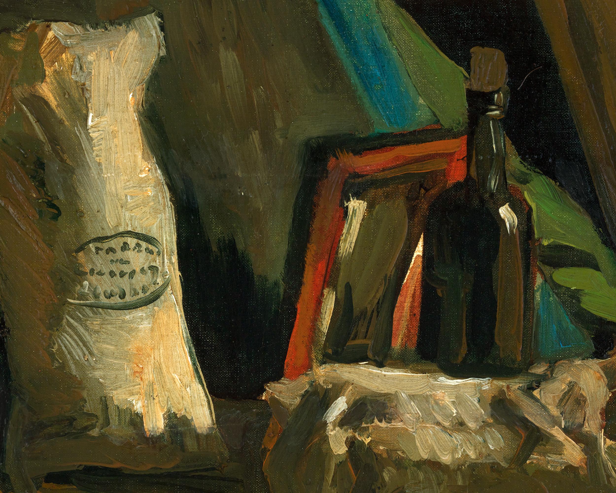 Still Life with Two Sacks and a Bottle by Vincent van Gogh 2