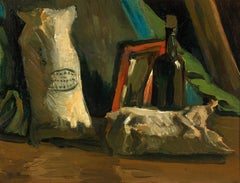Still Life with Two Sacks and a Bottle by Vincent van Gogh