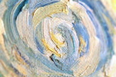 Vincent van Gogh - "Olive Trees in a Mountainous Landscape" - hand-painted repr.