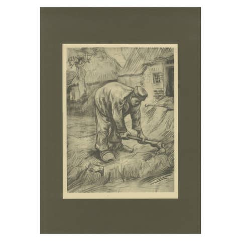 Vincent van Gogh – Peasant Digging – 1928 Portfolio Print