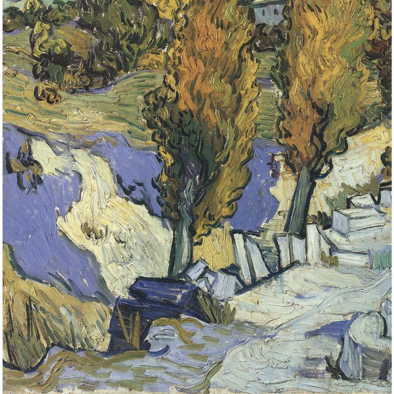 Vincent van Gogh 'Poplars on a Hill' Vintage For Sale 2