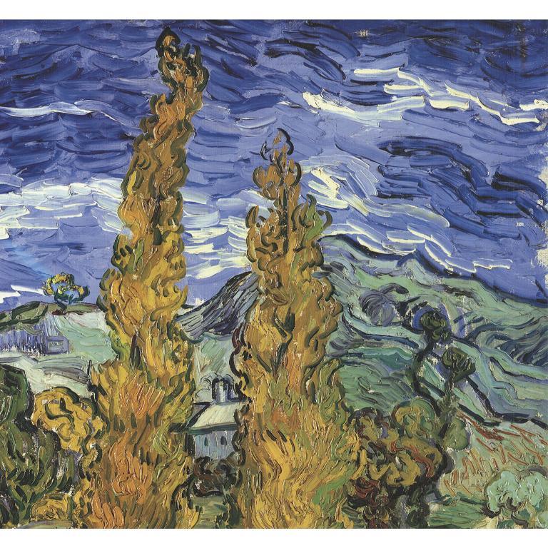 Vincent van Gogh 'Poplars on a Hill' Vintage For Sale 3