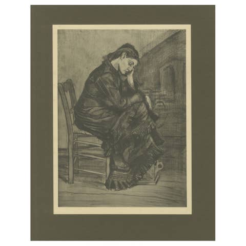 Vincent van Gogh – Sorrowing Woman – 1928 Portfolio Print from Dutch Period