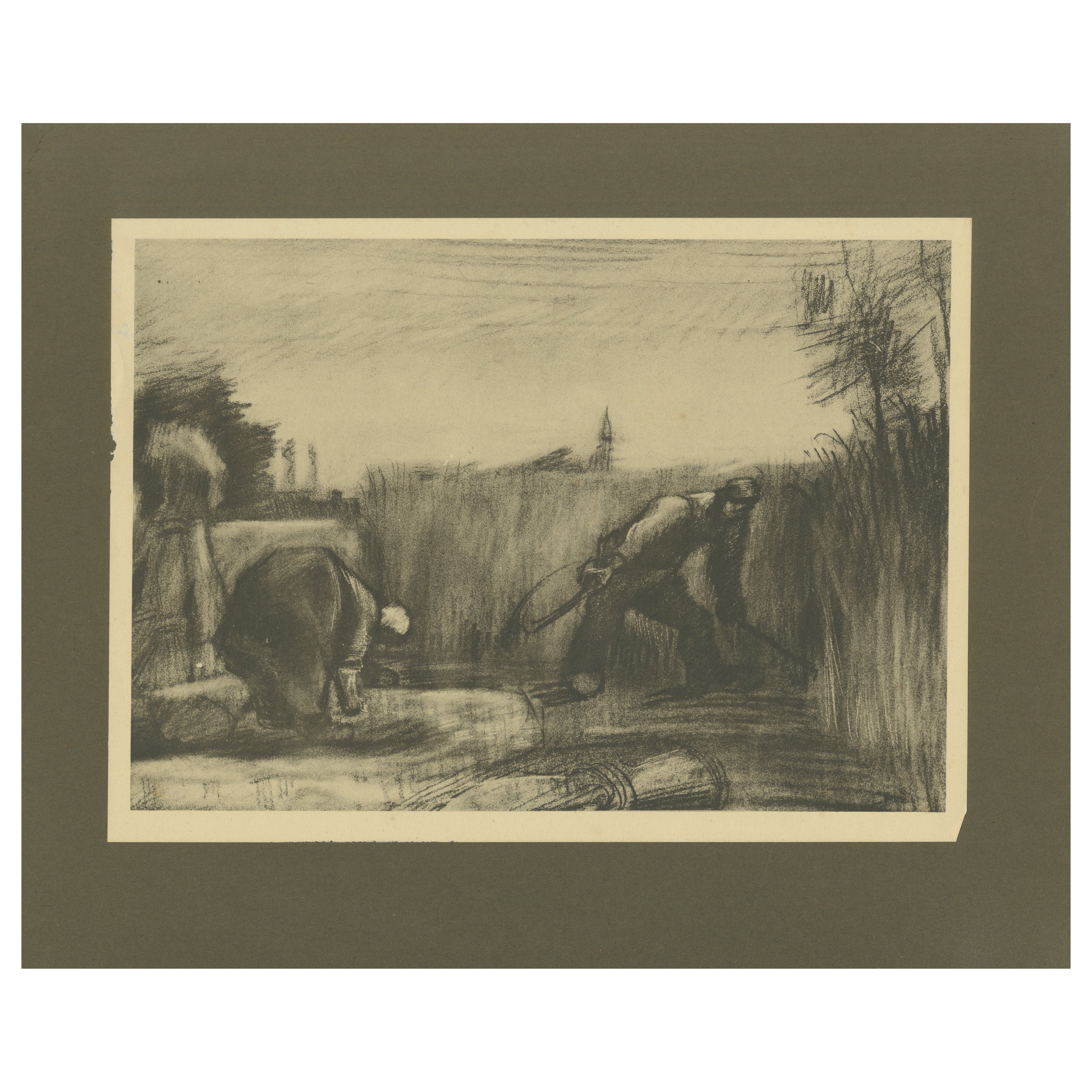 Vincent van Gogh - The Harvesters - 1928 Portfolio Print from Dutch Period