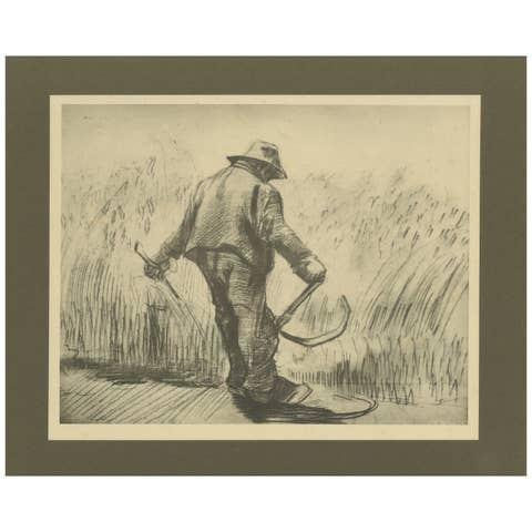 Vincent van Gogh – The Reaper – 1928 Portfolio Print from Dutch Period