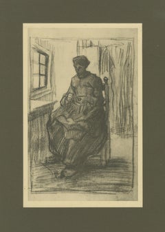 Vincent van Gogh – Woman Sewing by the Window – 1928 Portfolio Print