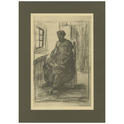 Vincent van Gogh – Woman Sewing by the Window – 1928 Portfolio Print