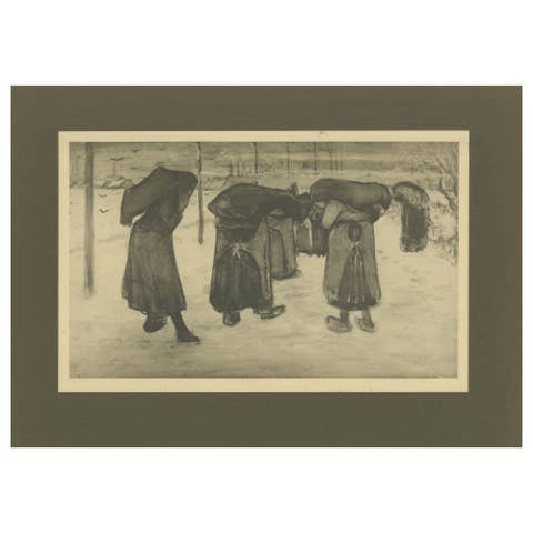 Vincent van Gogh – Women Carrying Sacks in the Snow – 1928 Portfolio Print