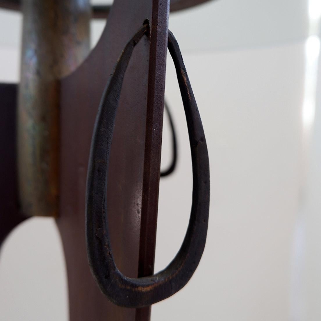 Vincent WEGNEZ Sculptural bronze and glass console table - Signed / Belgium 20th For Sale 6