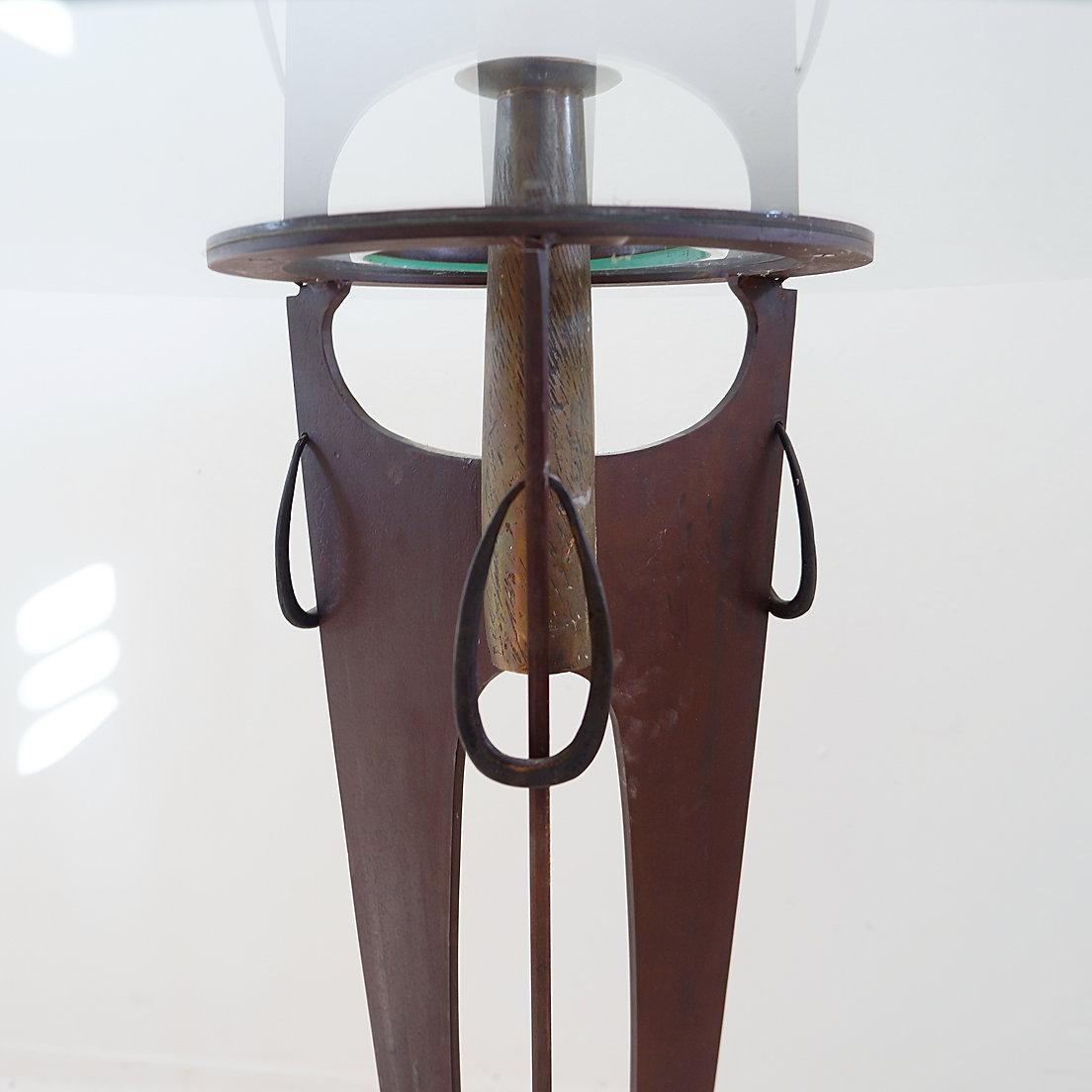 Vincent WEGNEZ Sculptural bronze and glass console table - Signed / Belgium 20th For Sale 7