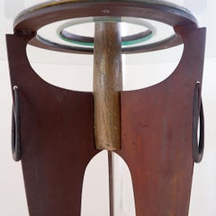 Vincent WEGNEZ Sculptural bronze and glass console table - Signed / Belgium 20th