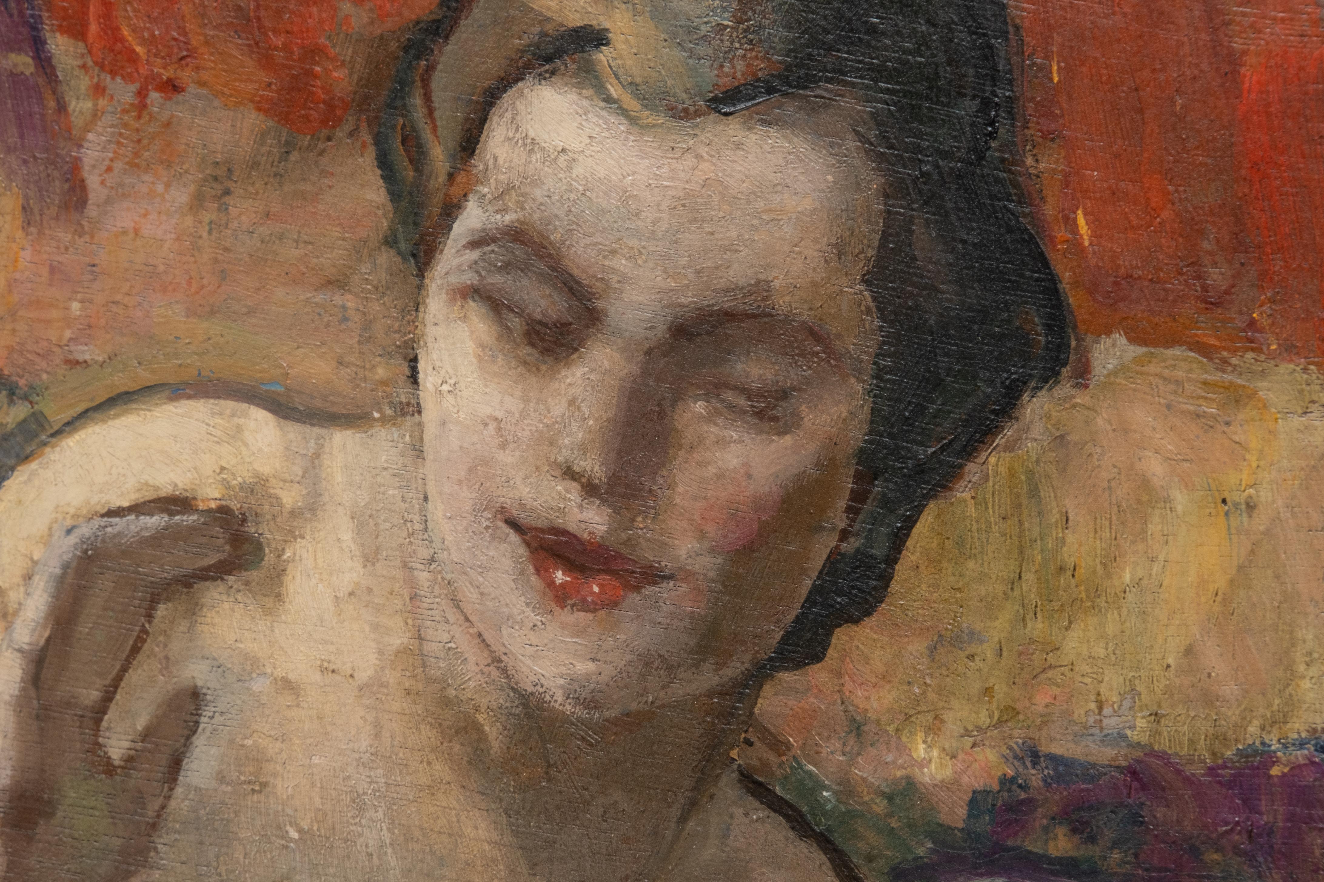 Hand-Painted Vincente Puig, Oil Painting of Princess 