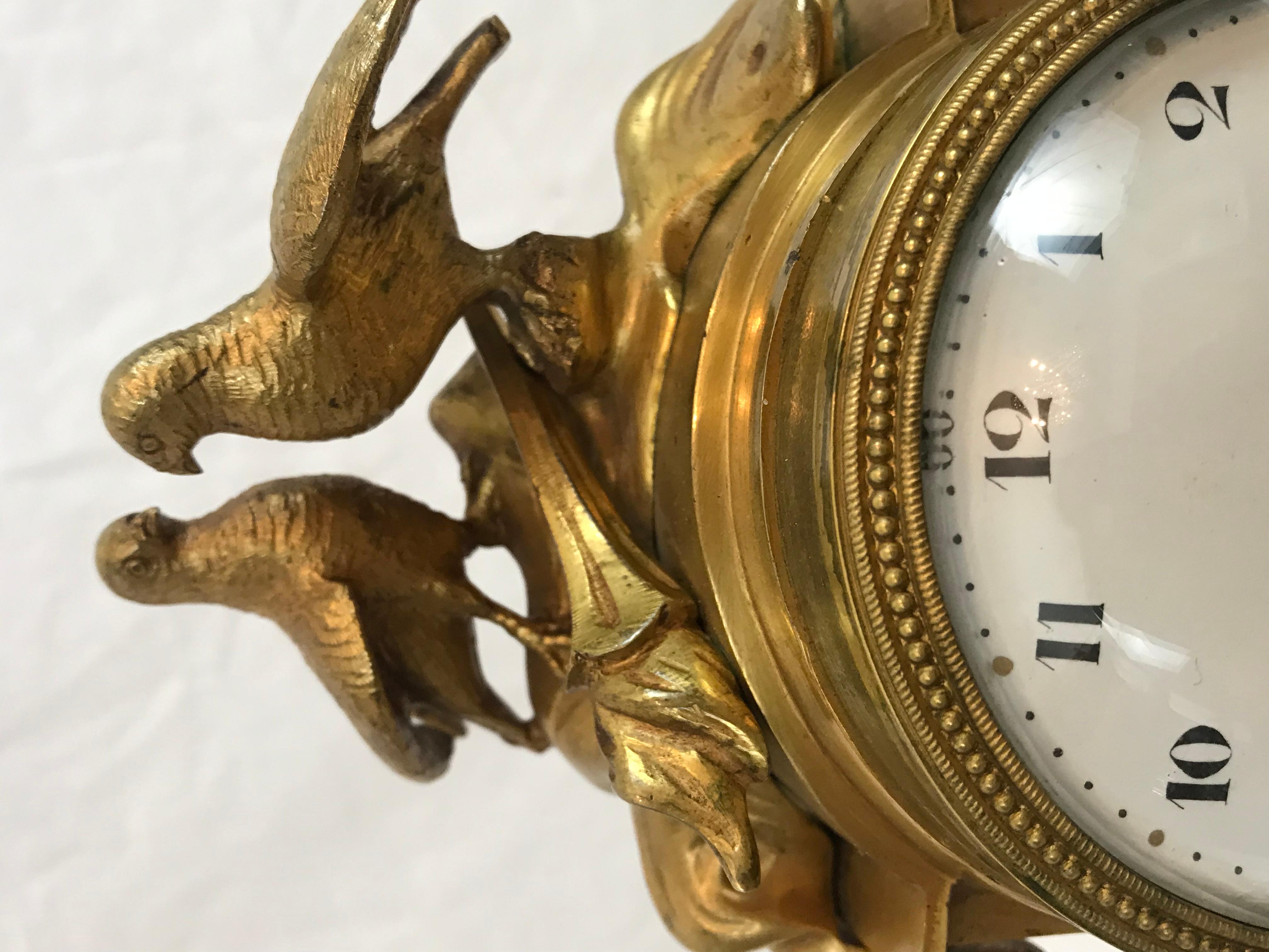 Vincenti et Cie Diminutive Clock Set, French Marble and Ormolu, circa 1890-1900 For Sale 4