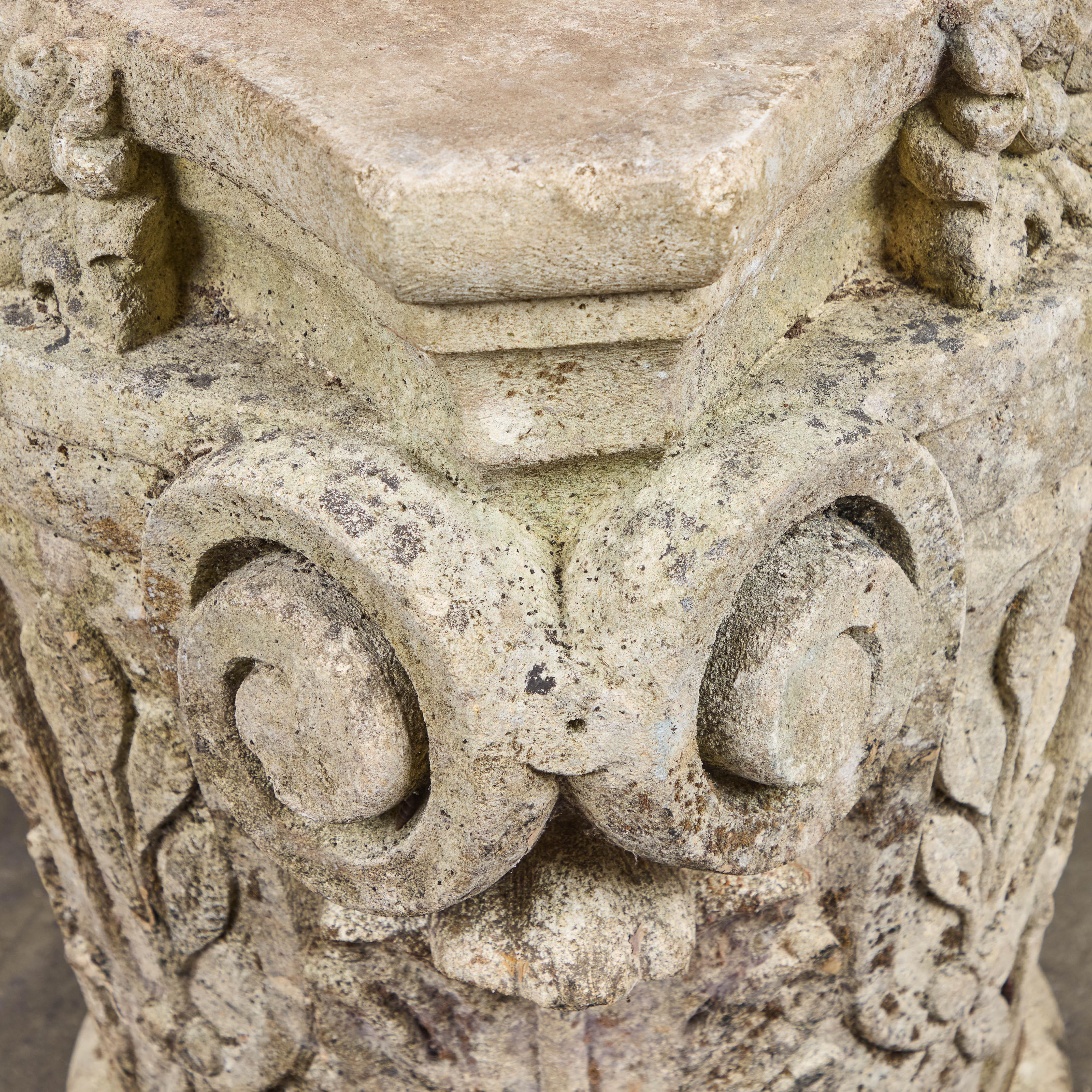 19th Century Vincenza Limestone Capital For Sale